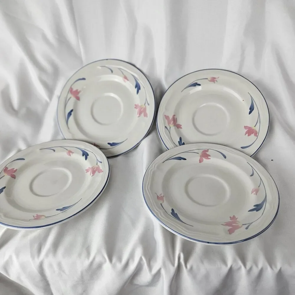 Lot of 6 AVONLEA by Citation Com Panies Saucer  Plates Vintage No Chips